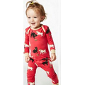 Red Cats & Dogs Long Sleeve 2 Piece Stretch Boo Boo Pajamas